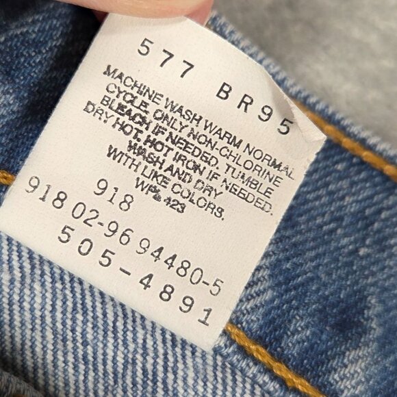 Vintage Levis 505 Jeans Mens 40X30 Blue Regular Fit Straight Leg Denim 90s - Picture 4 of 10
